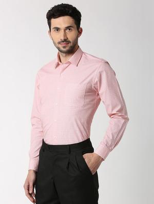 pink printed formal shirt - 16107674 - Standard Image - 2