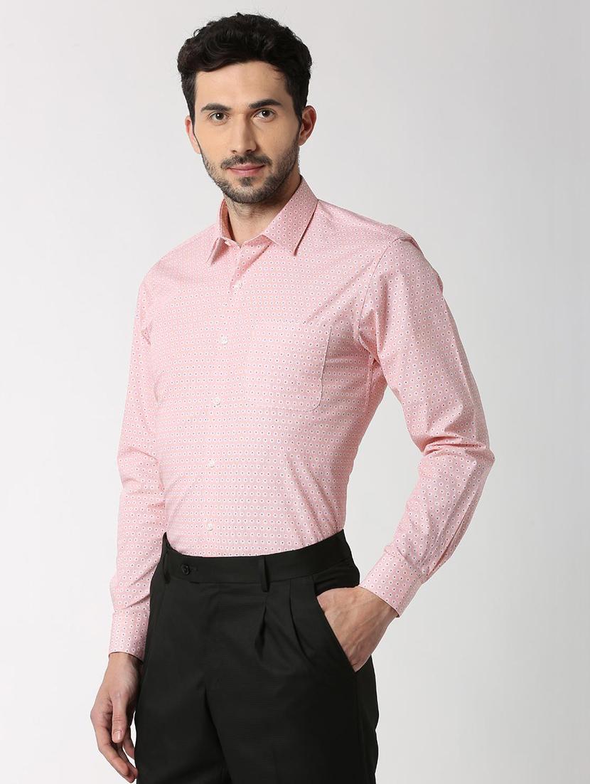 pink printed formal shirt - 16107674 - Zoom Image - 2