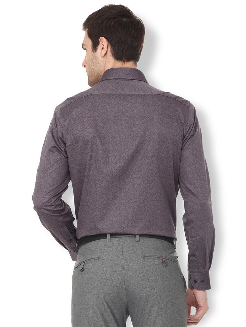 grey paisley printed formal shirt - 16107694 - Zoom Image - 2