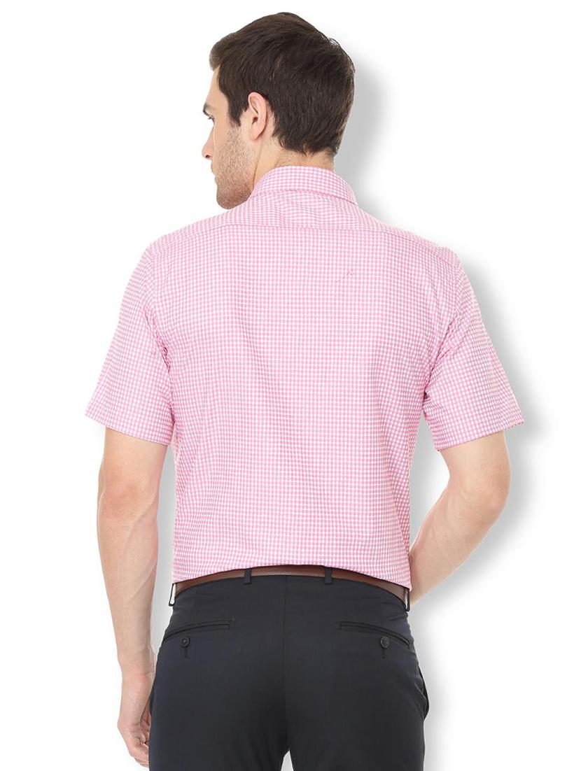 pink checkered formal shirt - 16107741 - Zoom Image - 2