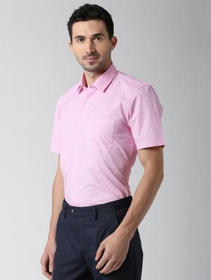 pink printed formal shirt - 16107779 - Standard Image - 2