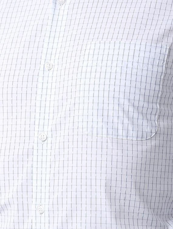 white checkered formal shirt - 16107782 - Zoom Image - 5