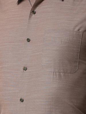 brown solid formal shirt - 16107784 - Standard Image - 5