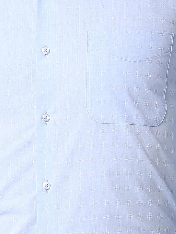 blue self design formal shirt - 16107790 - Zoom Image - 5