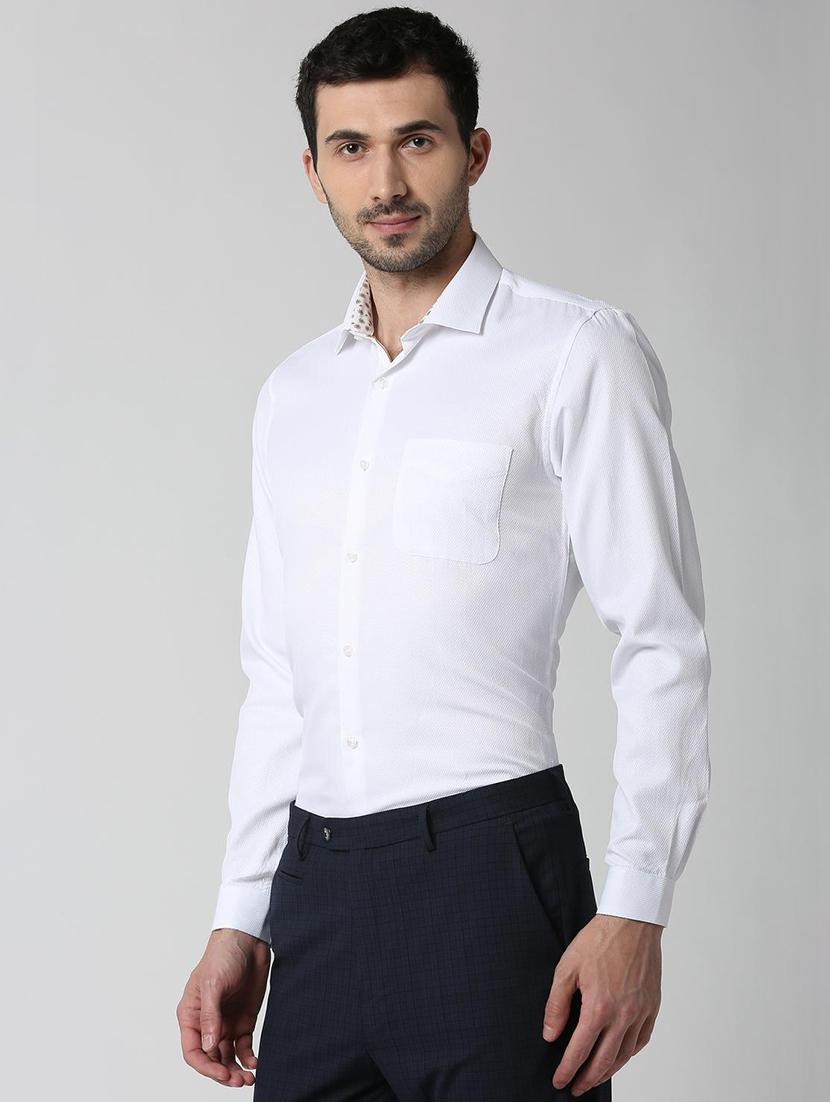 white solid formal shirt - 16107810 - Zoom Image - 2
