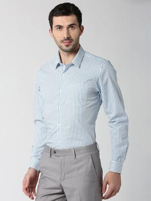 blue striped formal shirt - 16107814 - Standard Image - 2