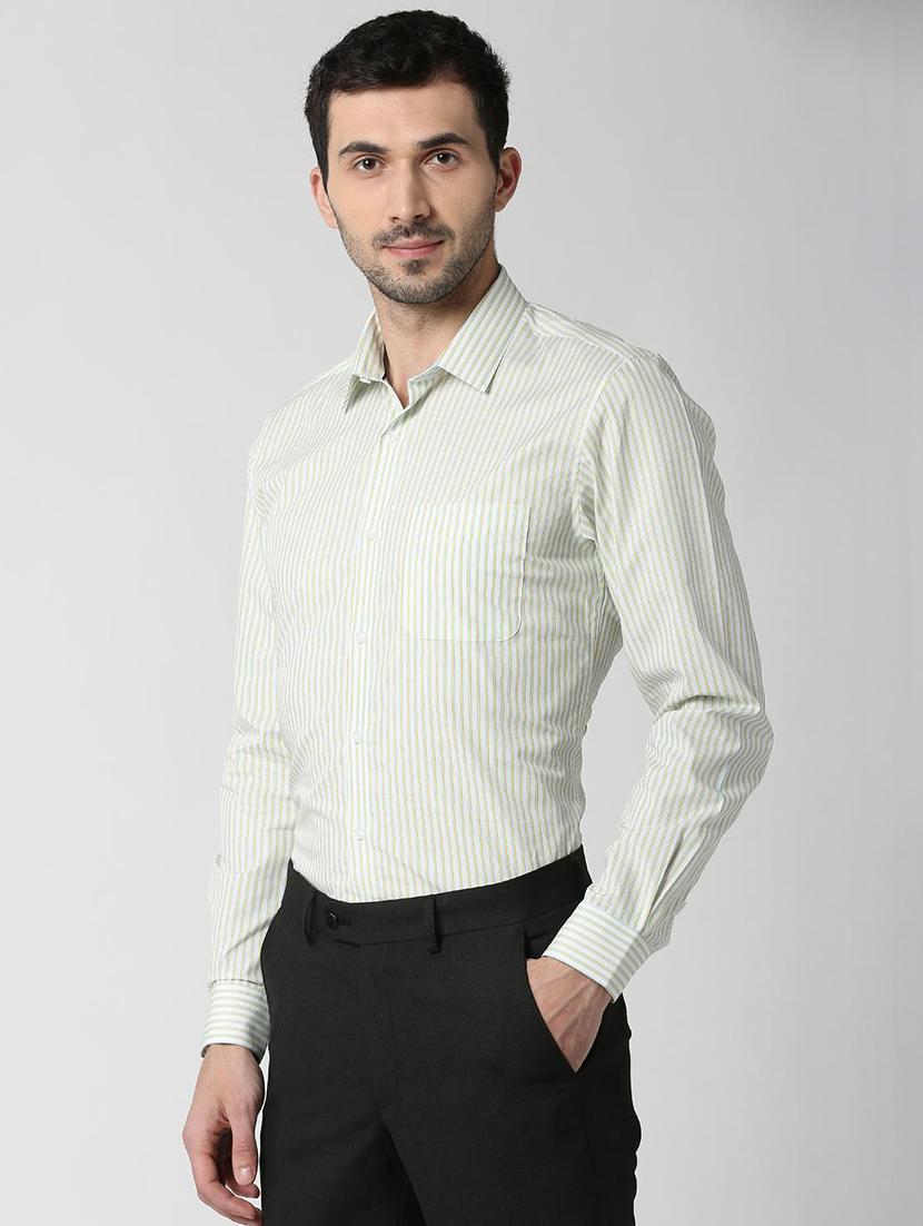white striped formal shirt - 16107815 - Zoom Image - 2