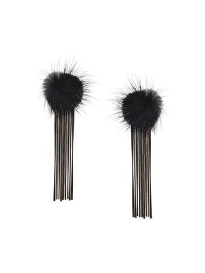 black metal drop earring - 16108214 - Standard Image - 2