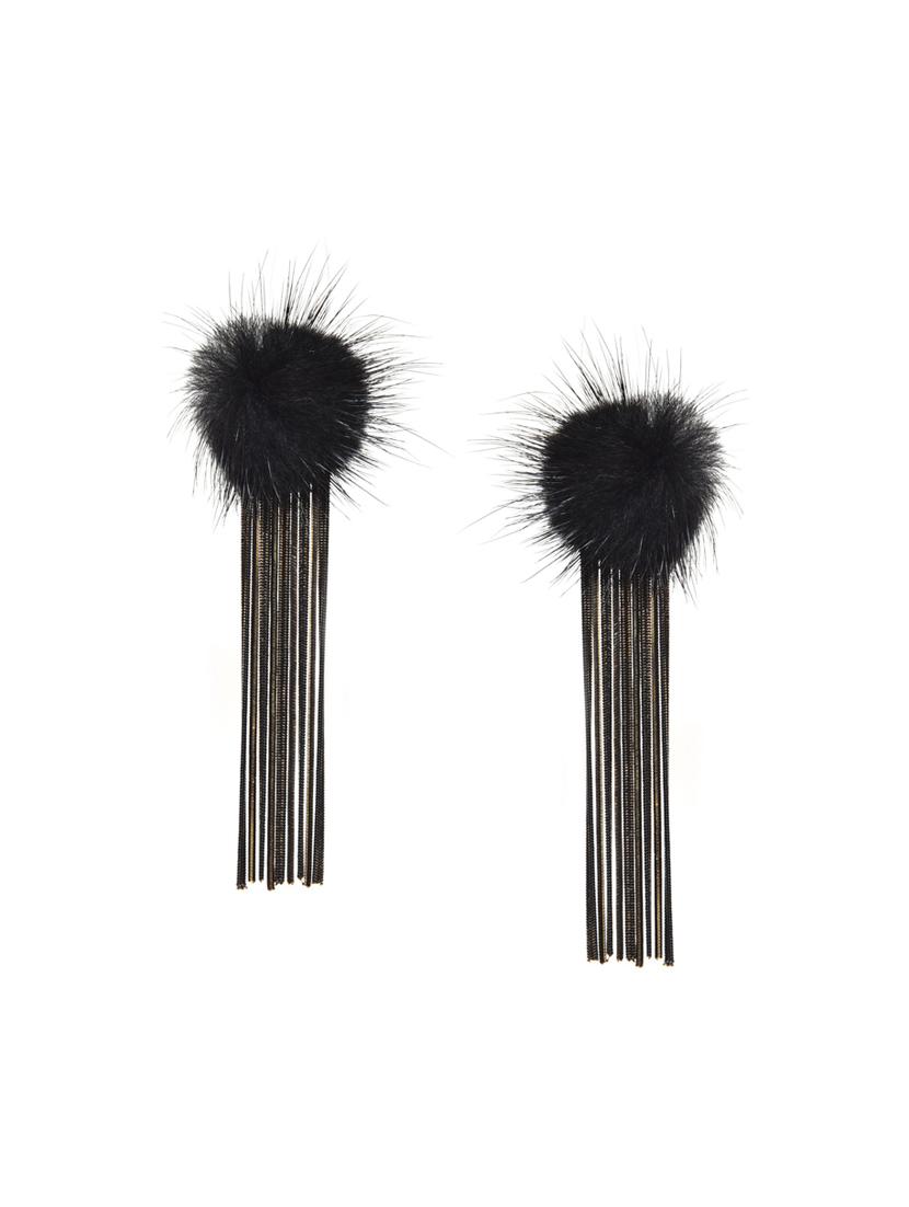black metal drop earring - 16108214 - Zoom Image - 2