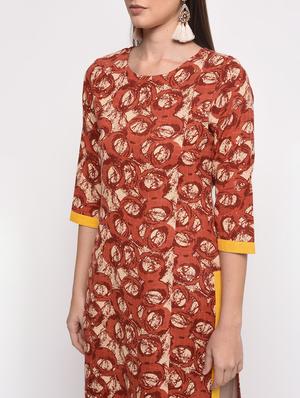 Printed straight kurta - 16108321 - Standard Image - 5