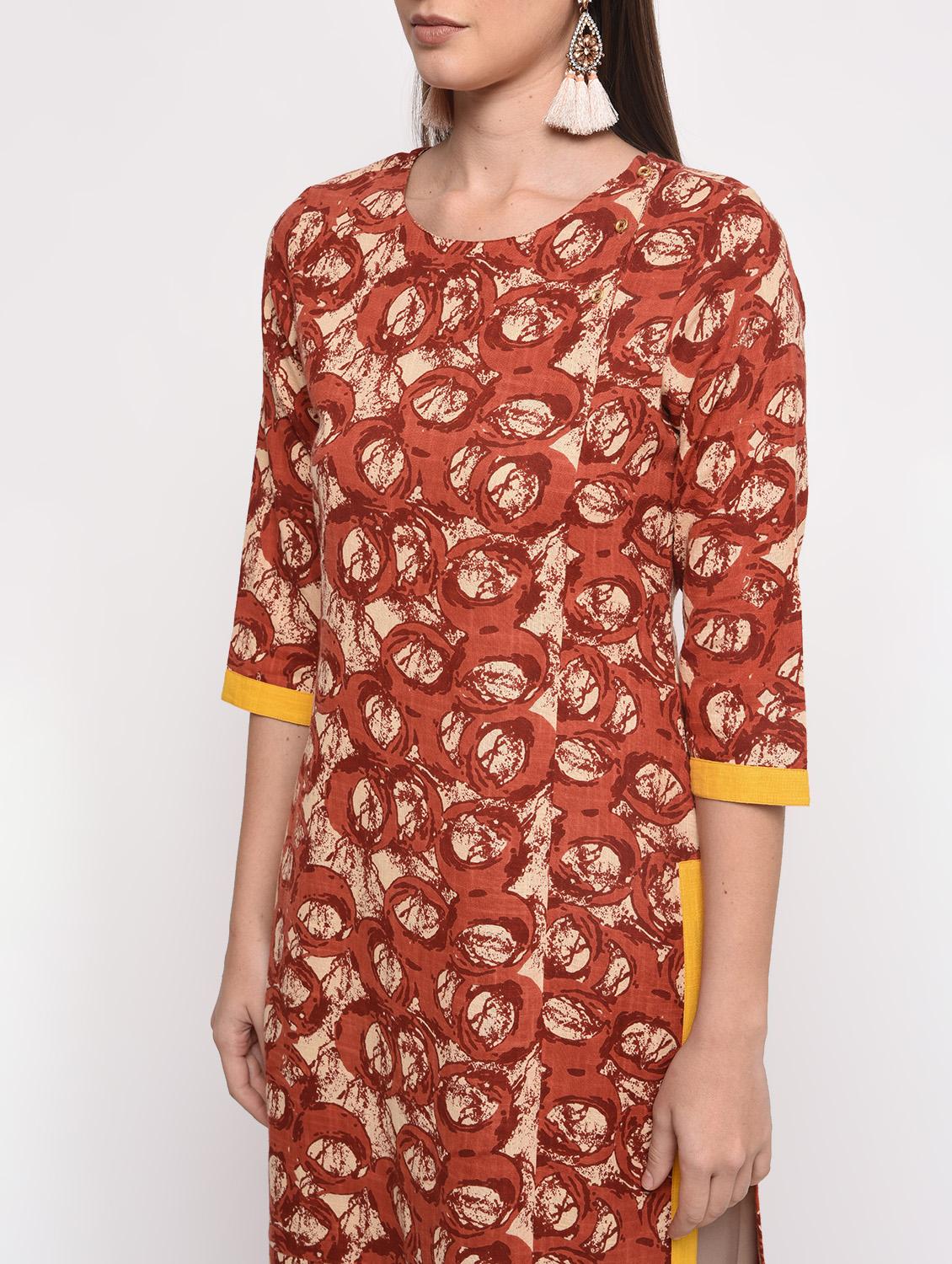 Printed straight kurta - 16108321 - Zoom Image - 5