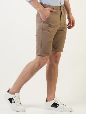 brown solid shorts - 16108793 - Standard Image - 2