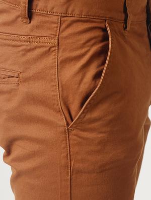 brown solid shorts - 16108794 - Standard Image - 5
