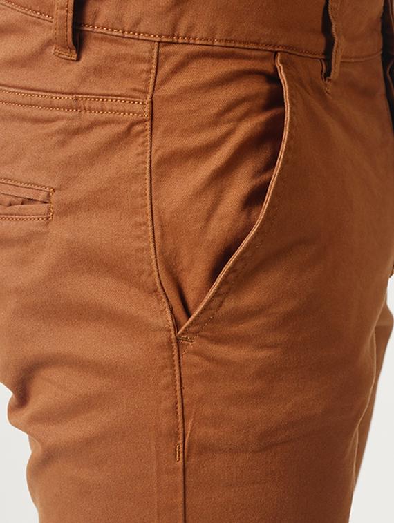 brown solid shorts - 16108794 - Zoom Image - 5