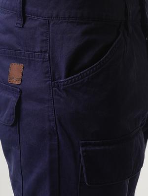 blue cotton cargos - 16108804 - Standard Image - 5