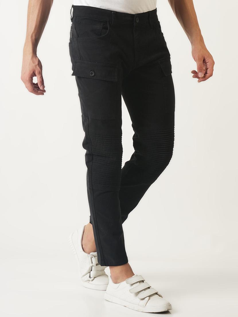 black solid cargos - 16108806 - Zoom Image - 2