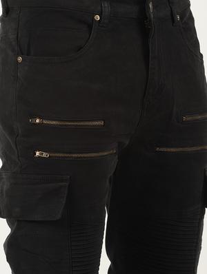 black solid cargos - 16108810 - Standard Image - 5