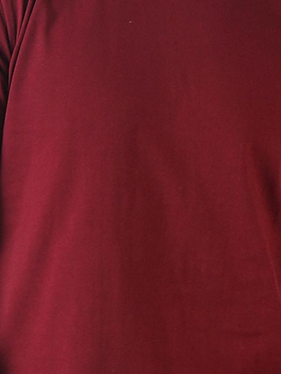 maroon solid tshirt - 16108895 - Zoom Image - 5