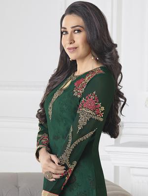 Embroidered Churidaar unstitched suit - 16108918 - Standard Image - 2