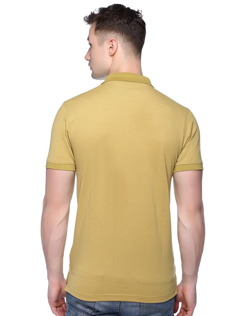 yellow solid polo t-shirt - 16109037 - Zoom Image - 2