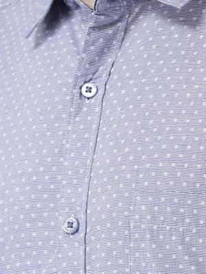 blue printed casual shirt - 16109483 - Standard Image - 5