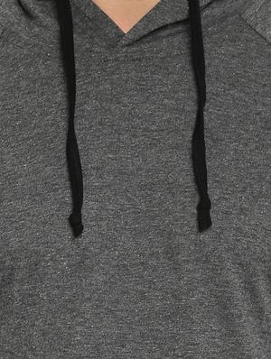grey hooded raglan tshirt - 16109798 - Standard Image - 5