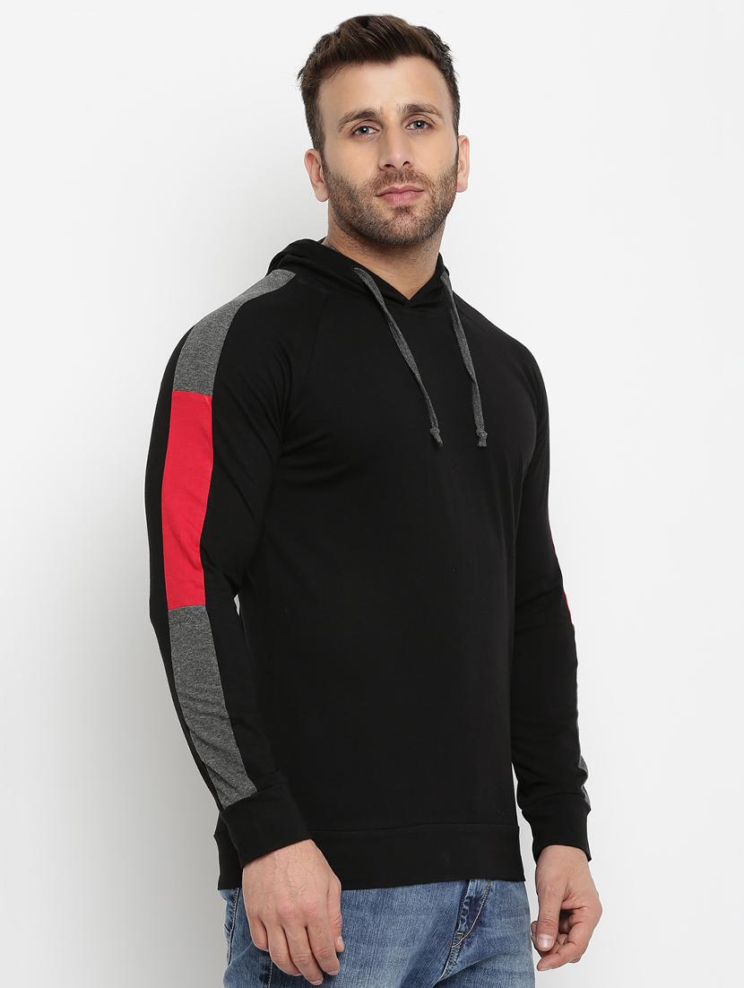 black raglan hooded tshirt - 16109799 - Zoom Image - 2
