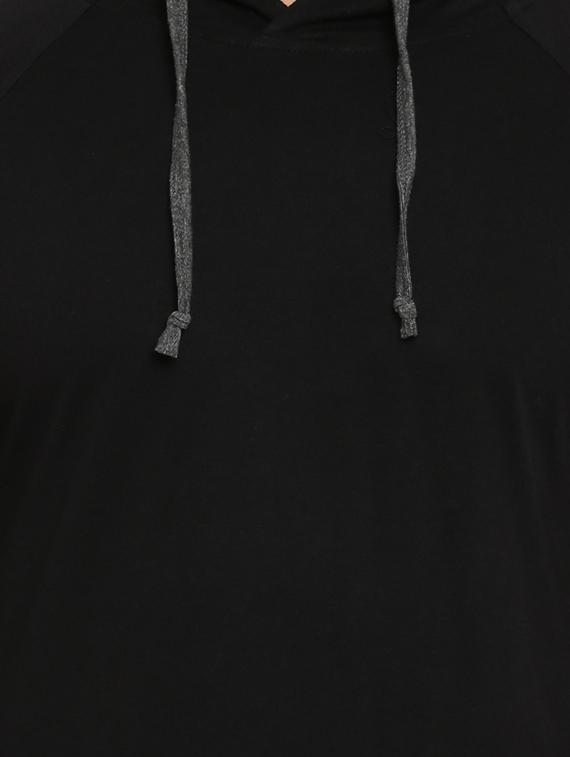 black raglan hooded tshirt - 16109799 - Zoom Image - 5