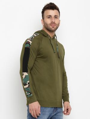 green raglan hooded tshirt - 16109800 - Standard Image - 2