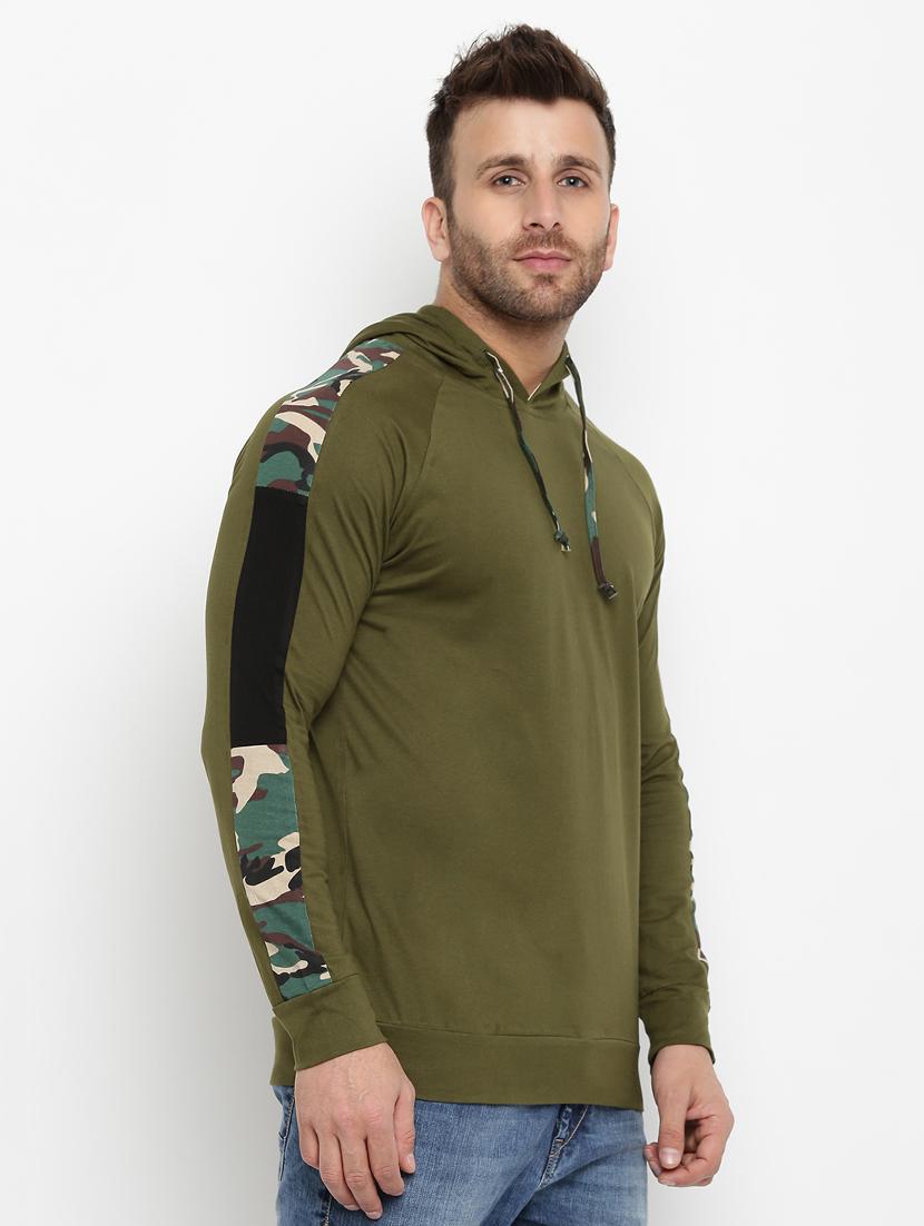 green raglan hooded tshirt - 16109800 - Zoom Image - 2
