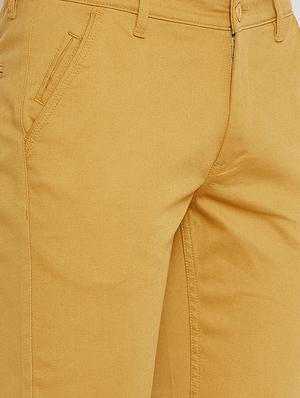 brown cotton blend chinos - 16110825 - Standard Image - 5