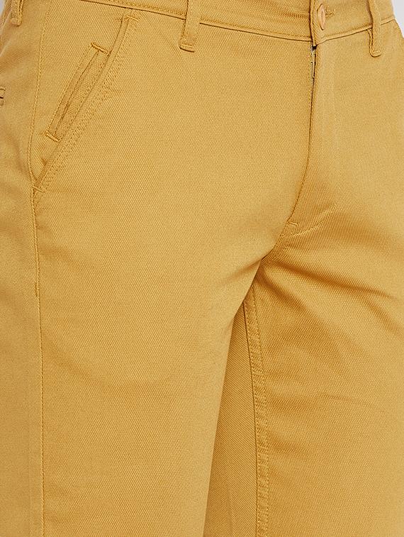 brown cotton blend chinos - 16110825 - Zoom Image - 5