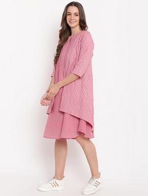 pocket detail a-line dress with jacket - 16111366 - Standard Image - 2