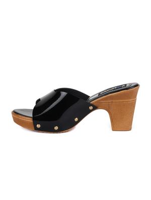 black slip on sandals - 16111592 - Standard Image - 2