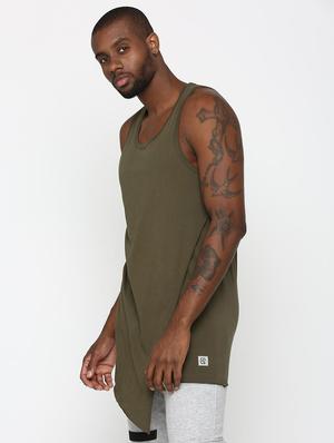 olive cotton blend vest - 16112236 - Standard Image - 2
