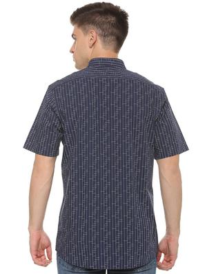 blue printed casual shirt - 16112256 - Standard Image - 2