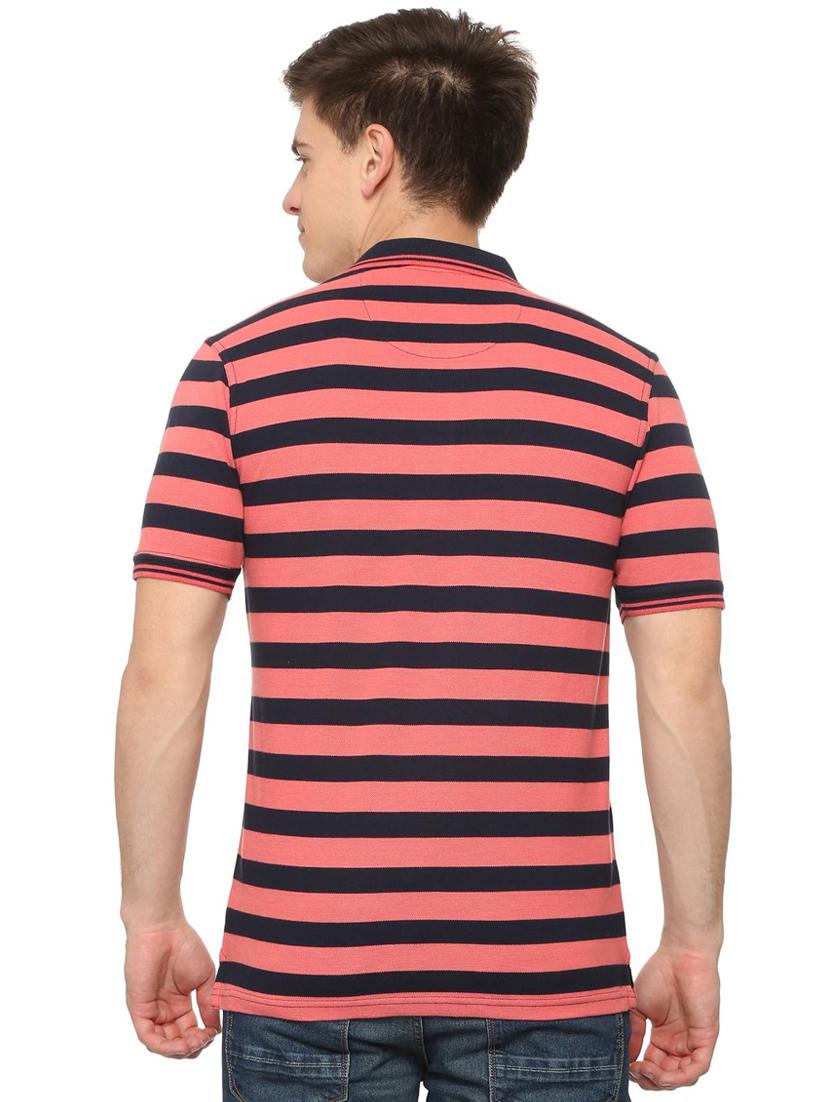 pink striped polo t-shirt - 16112302 - Zoom Image - 2