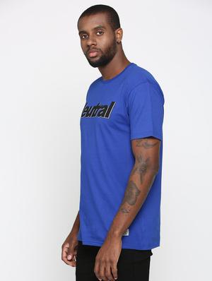 blue typographic chest print t-shirt - 16112317 - Standard Image - 2