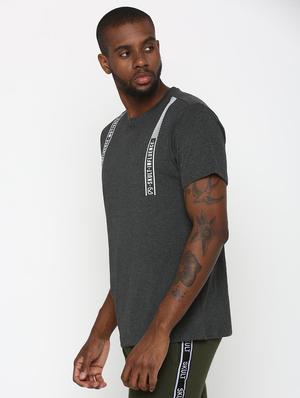 grey typographic front print t-shirt - 16112345 - Standard Image - 2