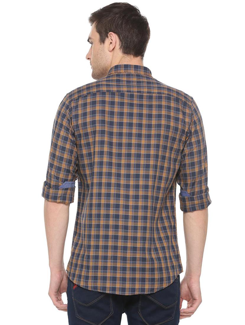 blue checkered casual shirt - 16113665 - Zoom Image - 2