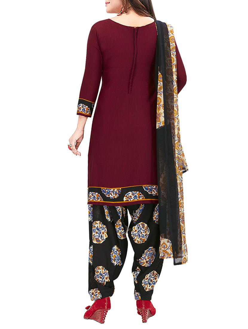 floral printed unstitched patiyala suit - 16113754 - Zoom Image - 2