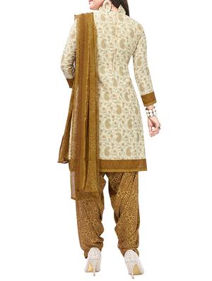paisley printed unstitched patiyala suit - 16113887 - Standard Image - 2