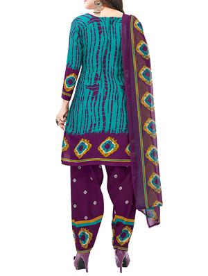 shibori printed unstitched patiyala suit - 16113896 - Standard Image - 2