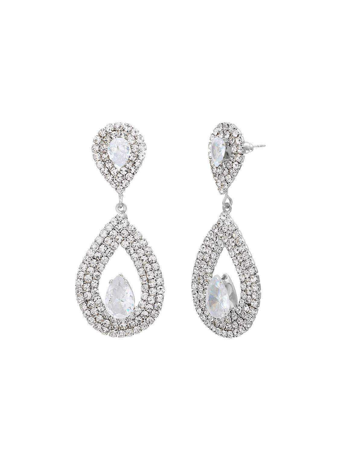 silver zinc drop earring - 16114186 - Zoom Image - 2