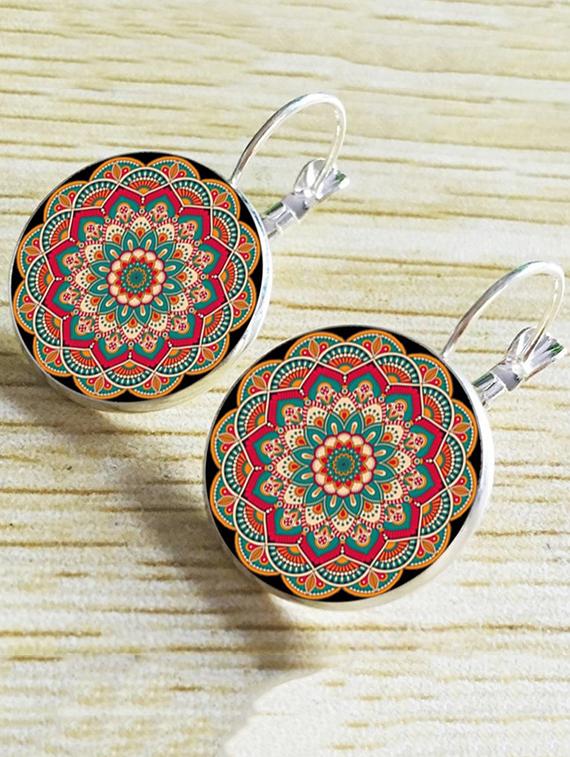 multi colored zinc studs earring - 16114201 - Zoom Image - 2
