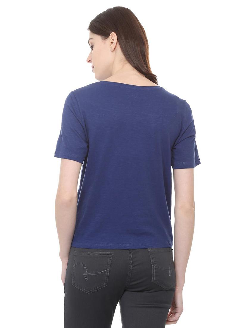 quirky text patch crew neck tee - 16114634 - Zoom Image - 2