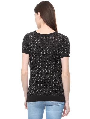 ribbed edge mock neck top - 16114660 - Standard Image - 2