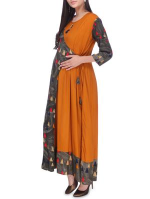 tie knot color block maternity wear dress - 16114832 - Standard Image - 2