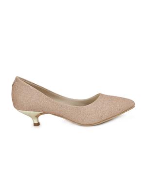 gold slip on pumps - 16119702 - Standard Image - 2