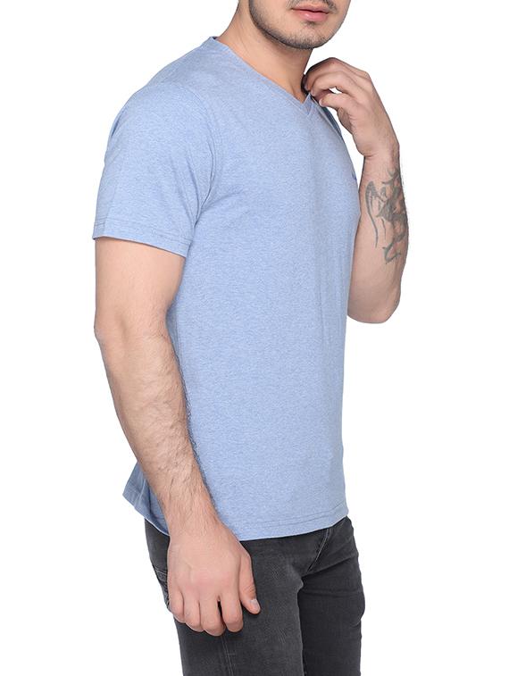 blue solid t-shirt - 16119732 - Zoom Image - 2